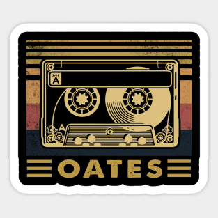 Flowers Oates Graphic Proud Name 70s 80s 90s Vintage Styles Sticker